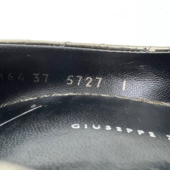 Giuseppe Zanotti NEW Womens Sharon Metallic Snake Platform Heels size 37 US 7 - Picture 13 of 16